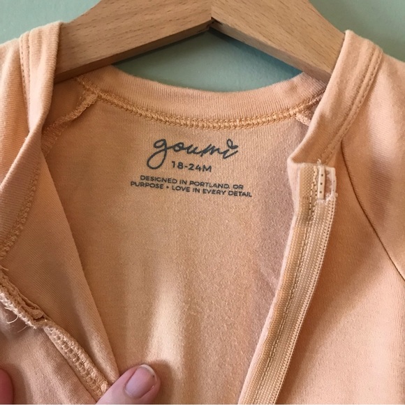 Goumikids Zipper Jumpsuit Pajamas, Pumpkin, 18-24 months - Picture 6 of 7